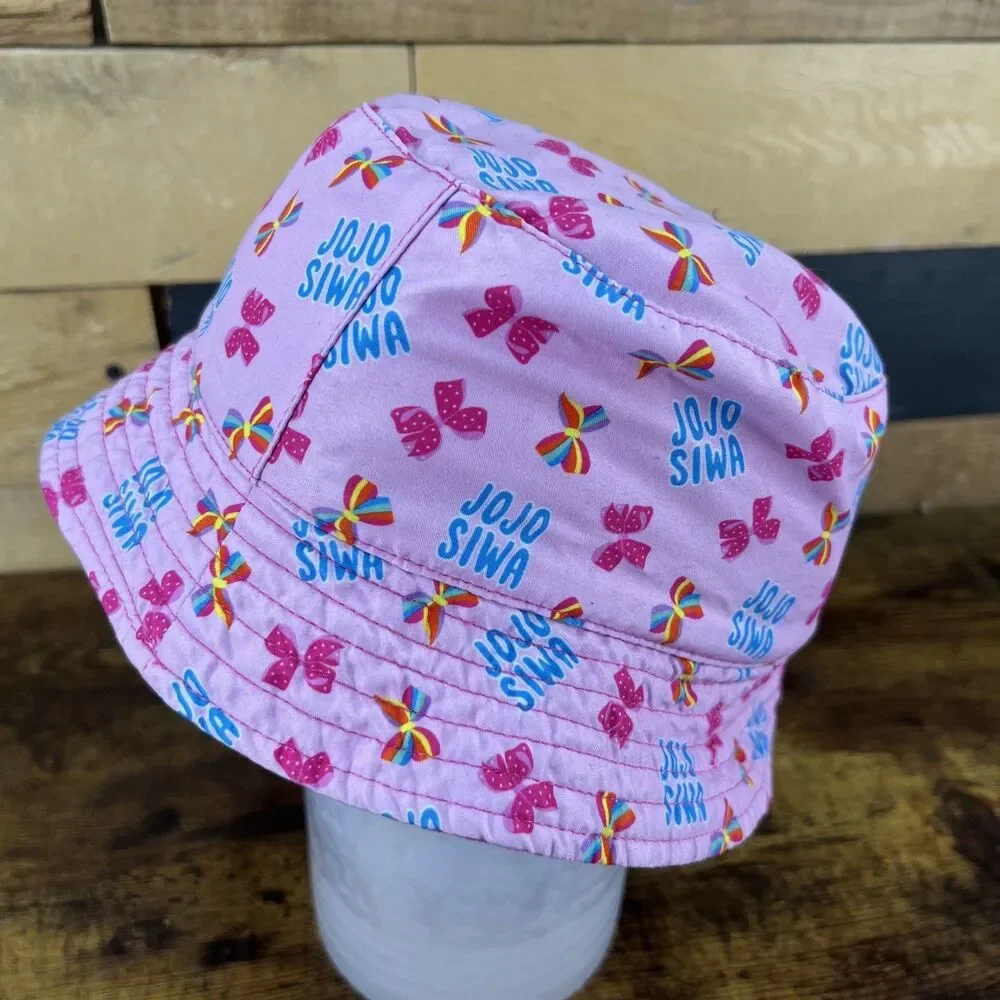 JoJo Siwa Girls Pink Butterfly Bows Bucket Hat Cap